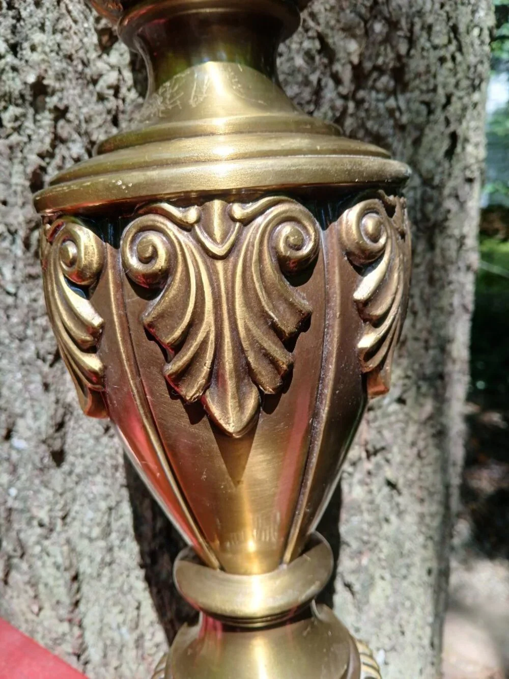 Vtg Stiffel Bronze Urn Shaped Table Lamp